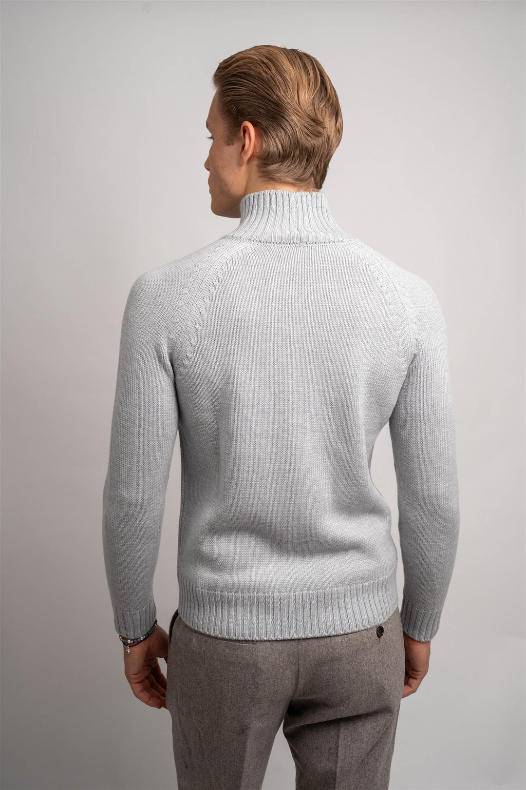 Mock Neck Sweater - Grey