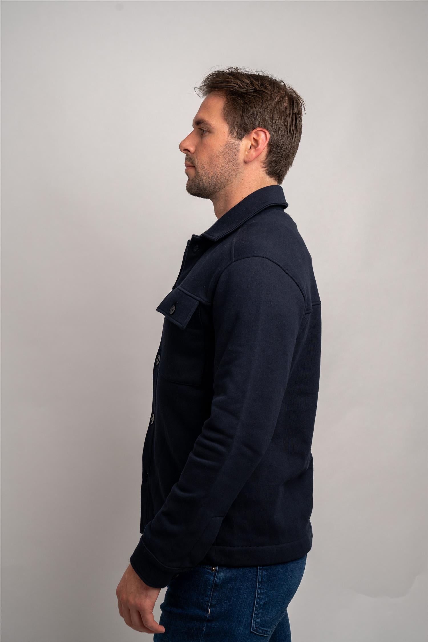 Shirt Jacket Buttons - Navy