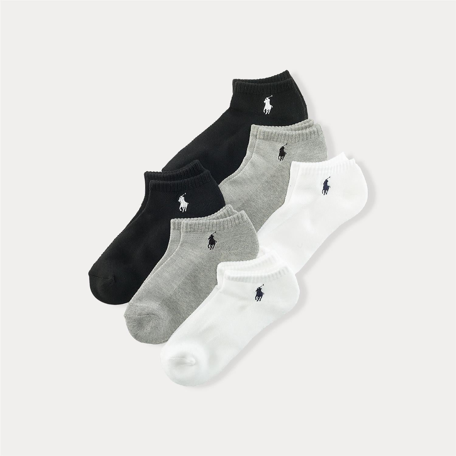 Low-Profile Sport Socks 6-Pack – White/Multi
