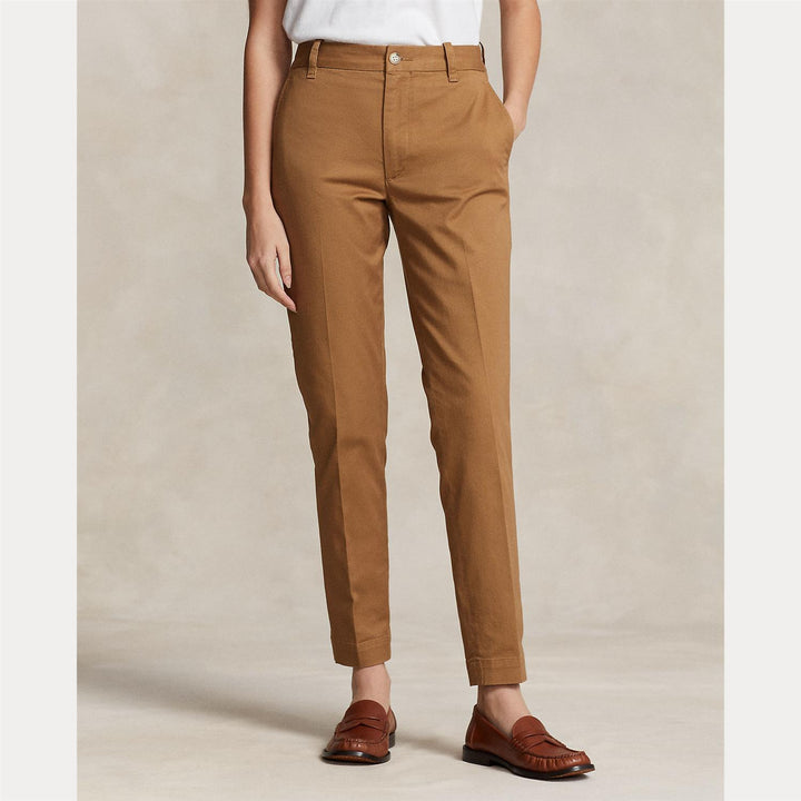 SLIM CHINO ANKLE FLAT FRONT - MONTANA KHAKI