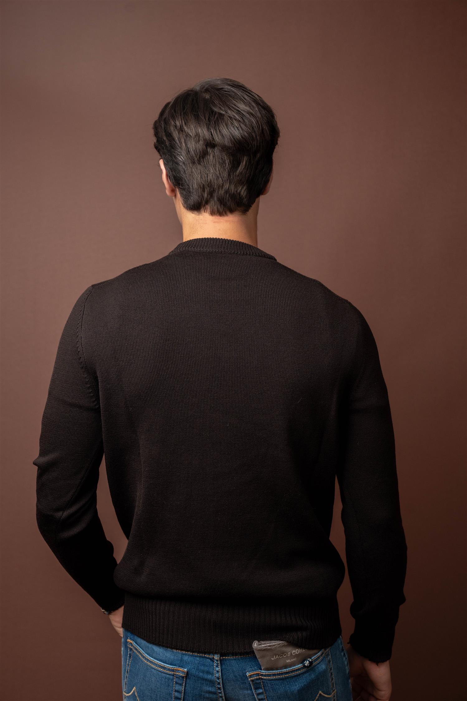 Crewneck Fine Merino - Brown