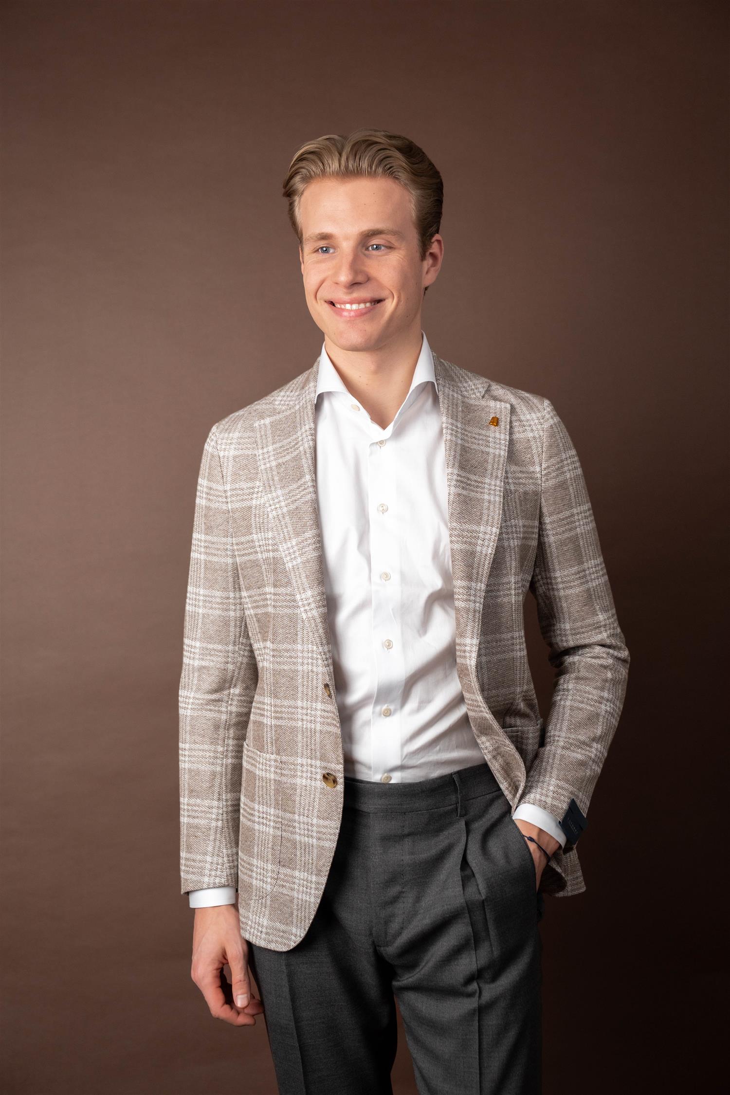 Blazer check - beige