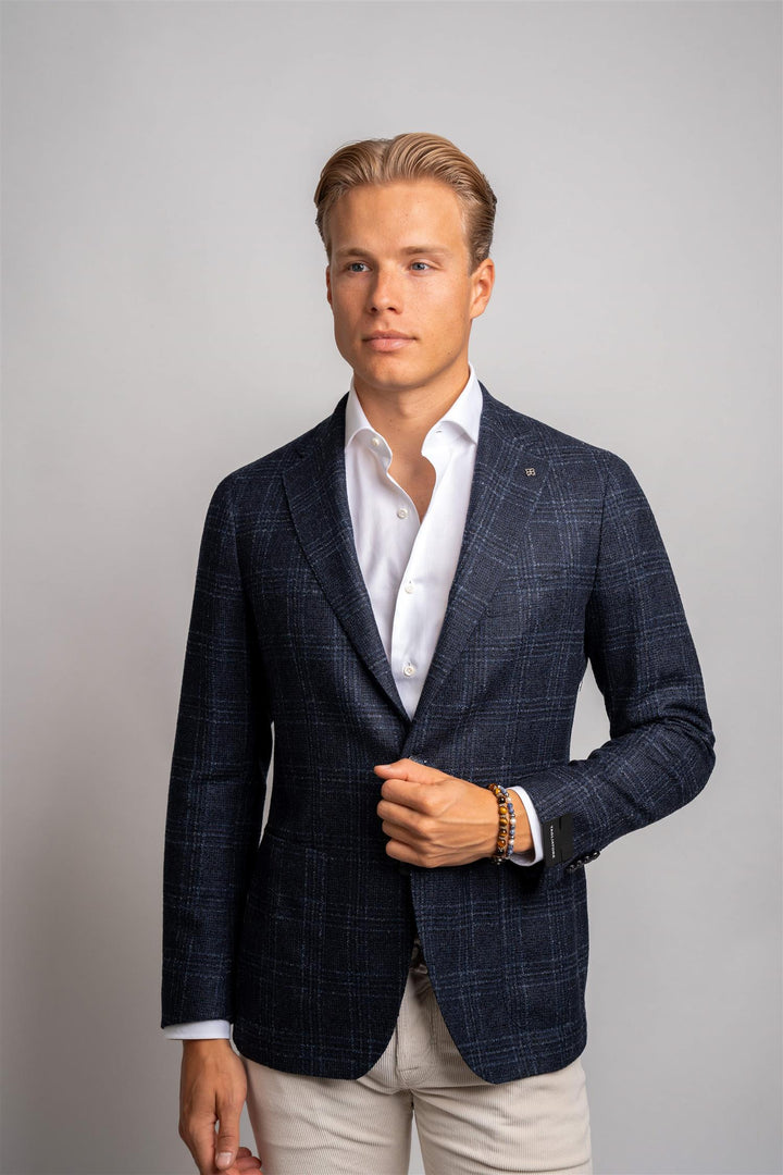 Check Blazer - Navy