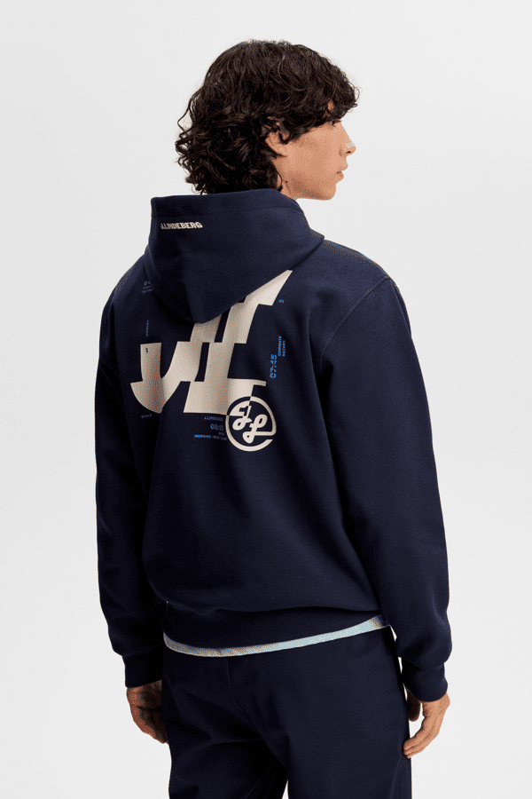 Club Printed Hood - Navy
