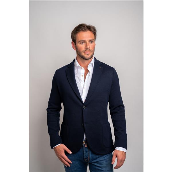 Rain Wool Blazer - Navy