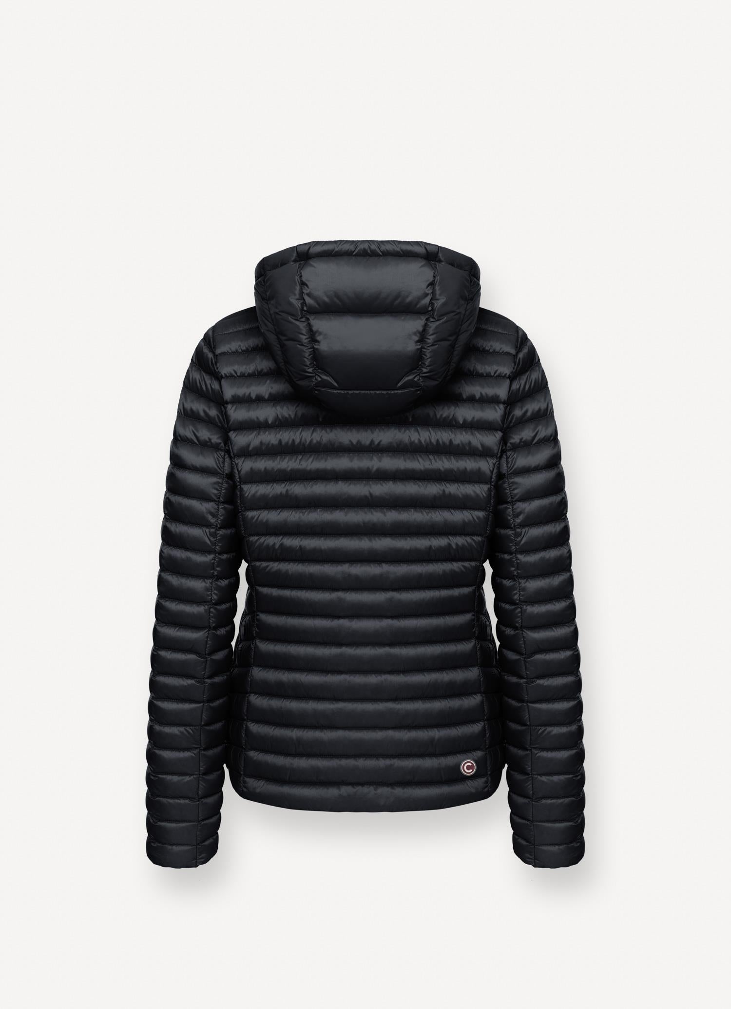 Quilted jacket with hood Black
