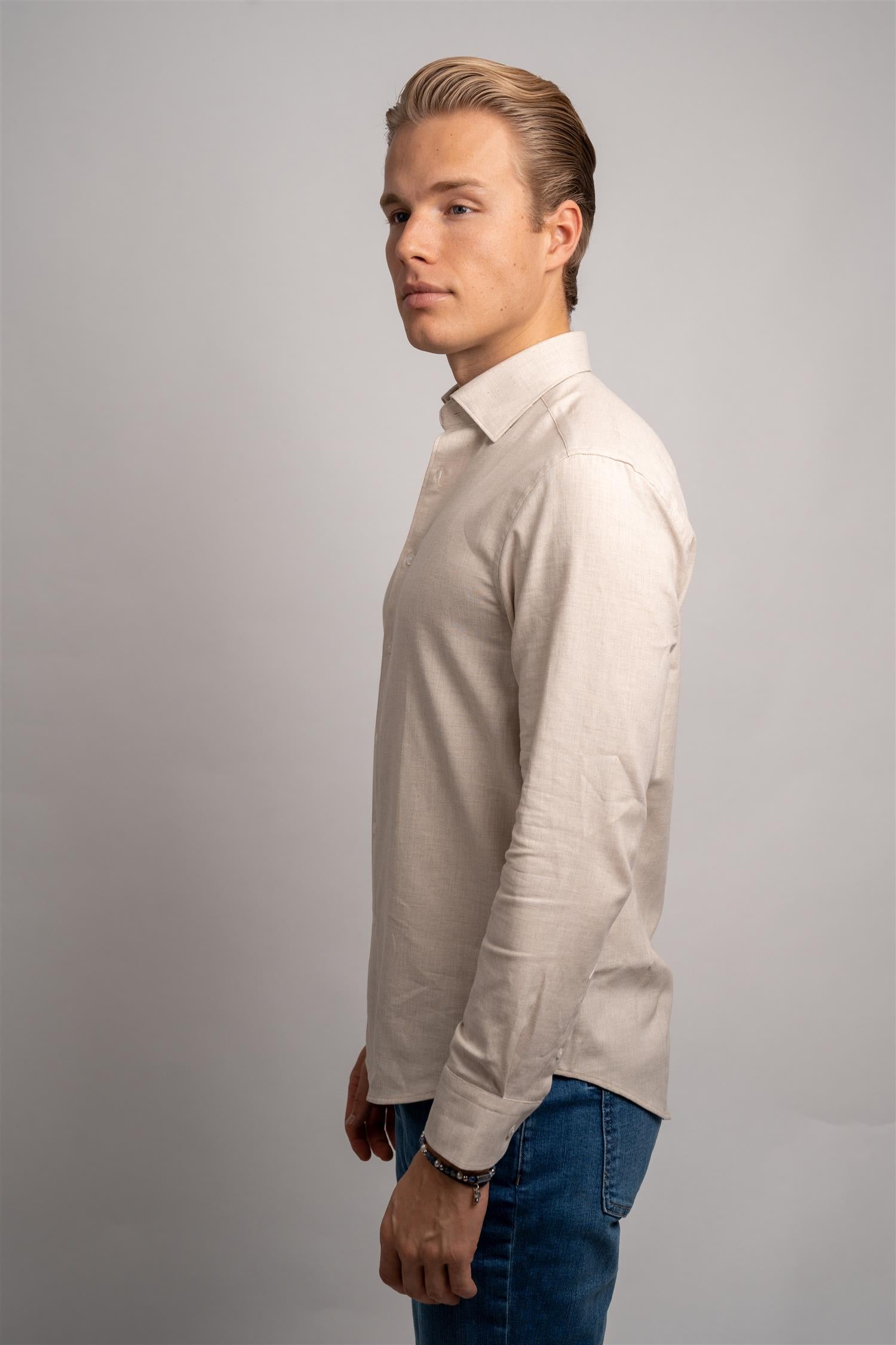 Rustic Flannel Shirt - Sand