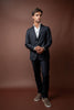 Pinstripe Suit - Navy