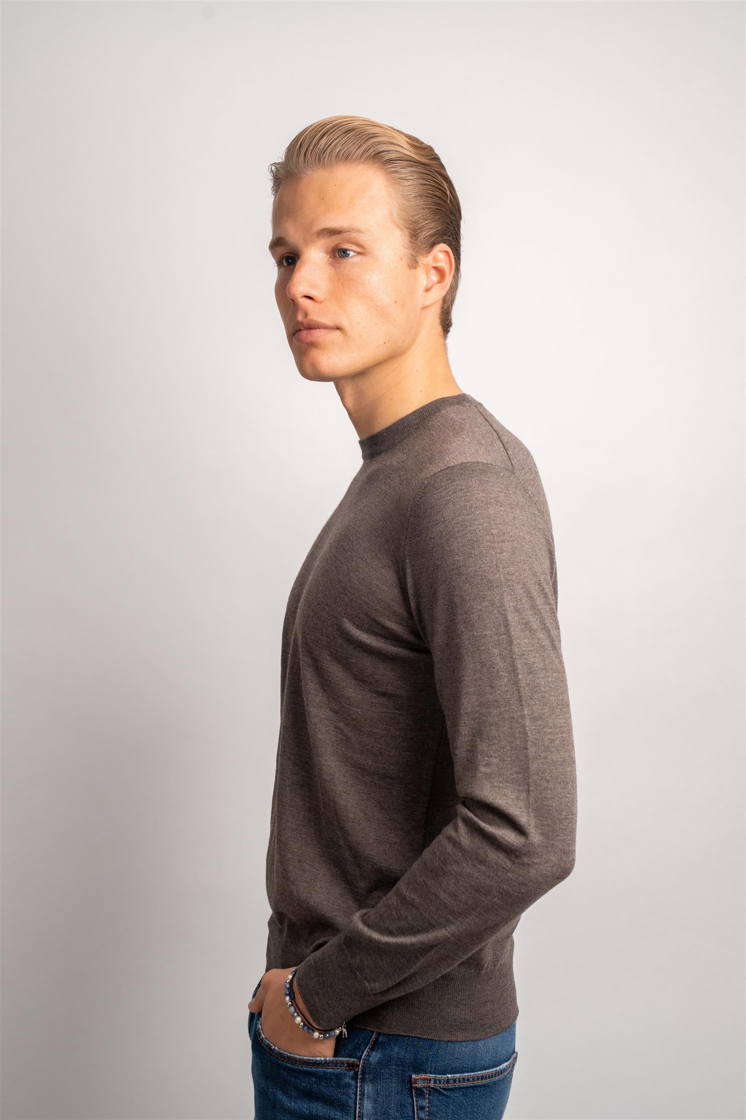 Crew Wool / Cashmere - Brown