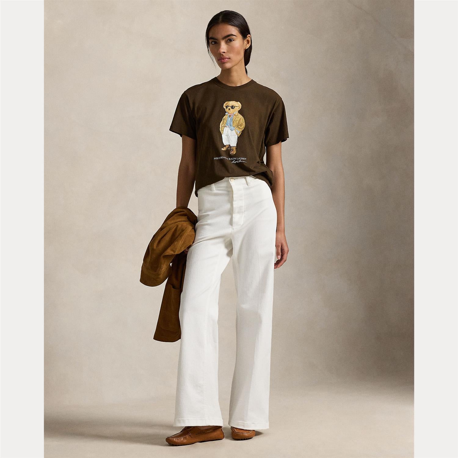 Polo Bear Cotton Jersey Tee Dark Brown