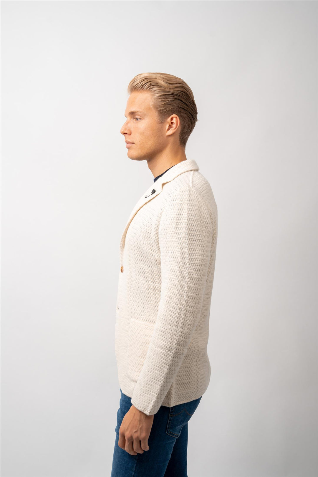 Knit blazer chasmere cream