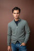 Full Zip - Felted Cashmere - Blue Melange