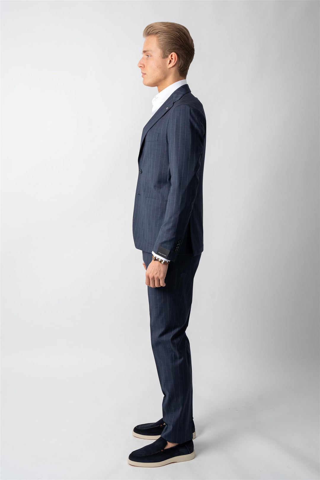 Pinstripe Suit - Navy