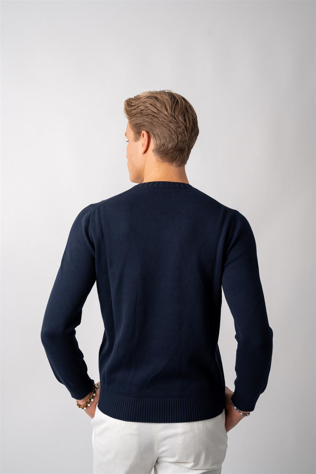 Cotton Crewneck - Navy