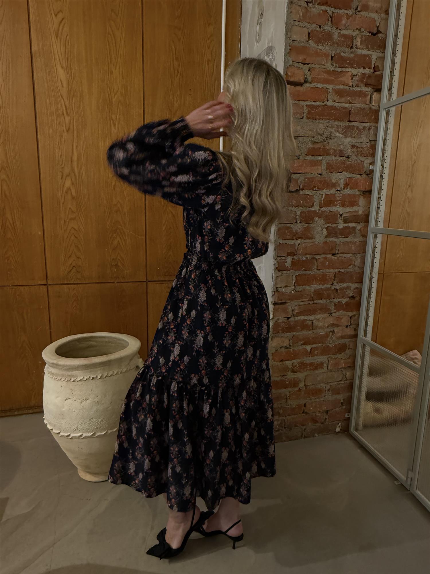 Bohemian Belt Dress Midnight Paisley