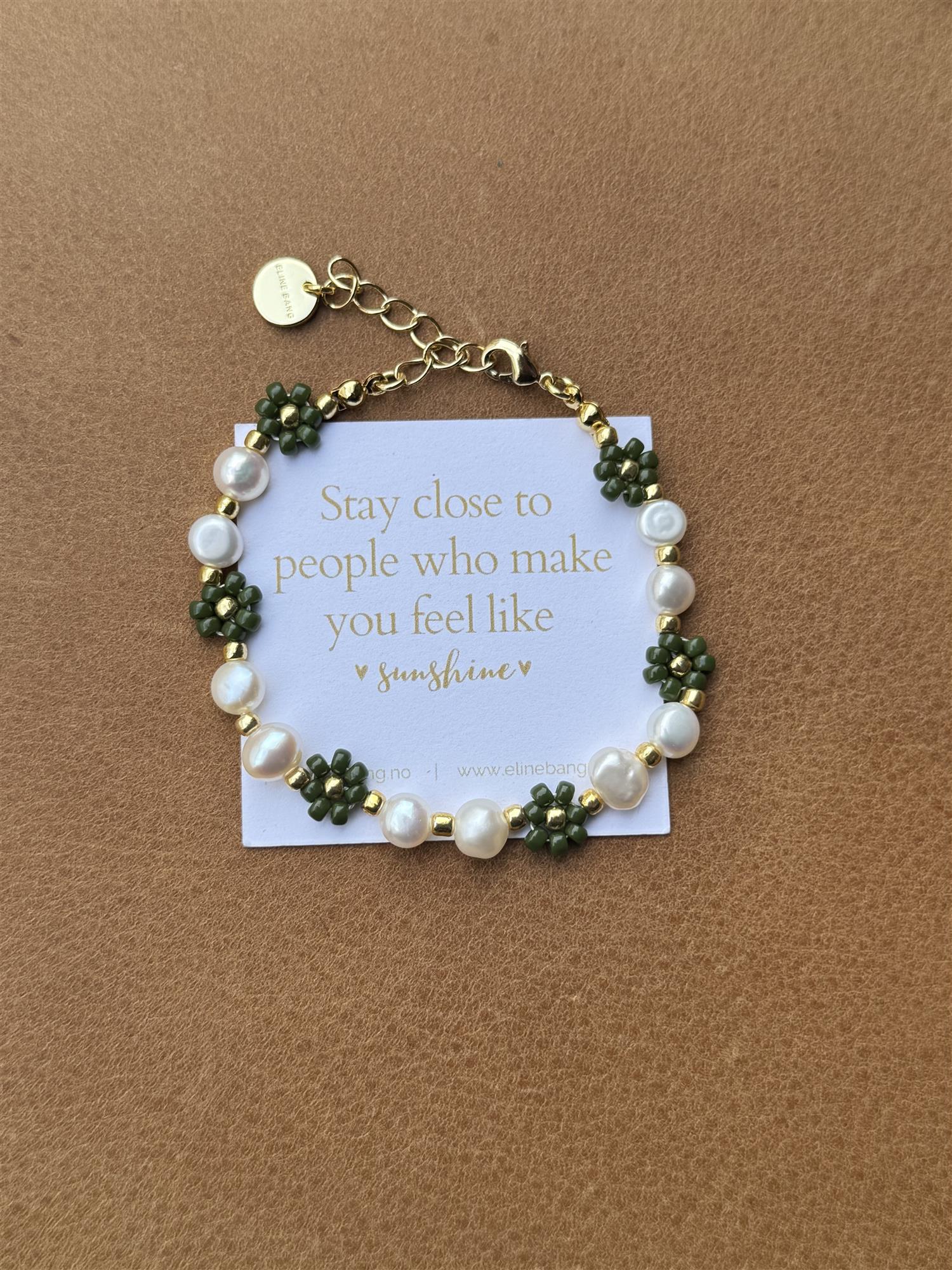 Blomsterarmbånd Grønn