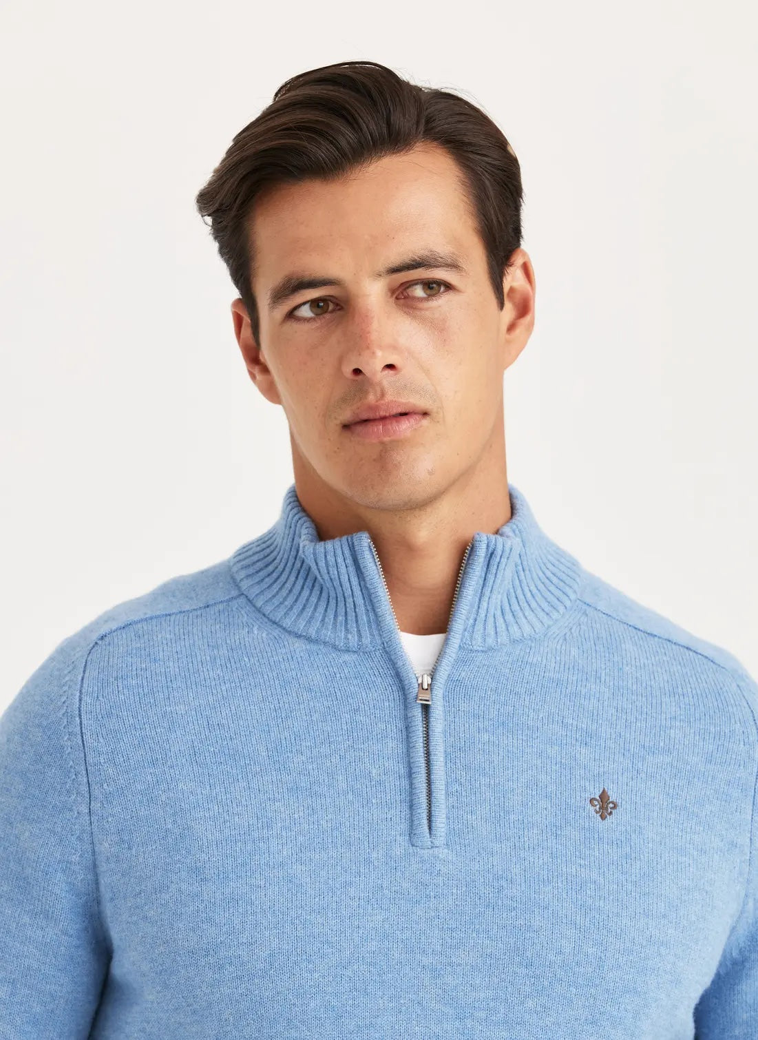 New Hertford Half Zip - Light Blue