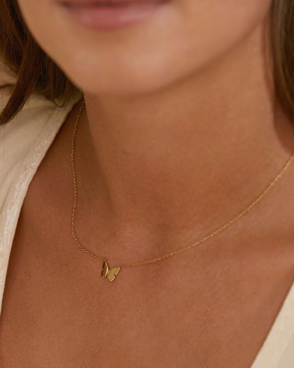 Papillon Necklace Gold