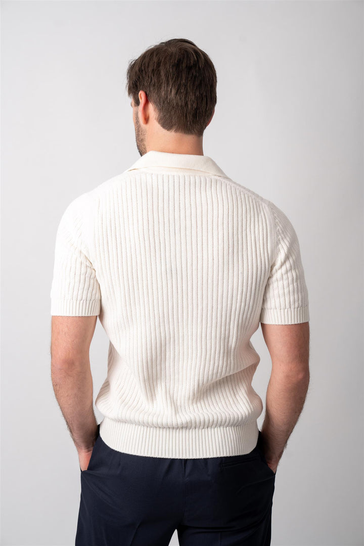 Knitted Pique - White