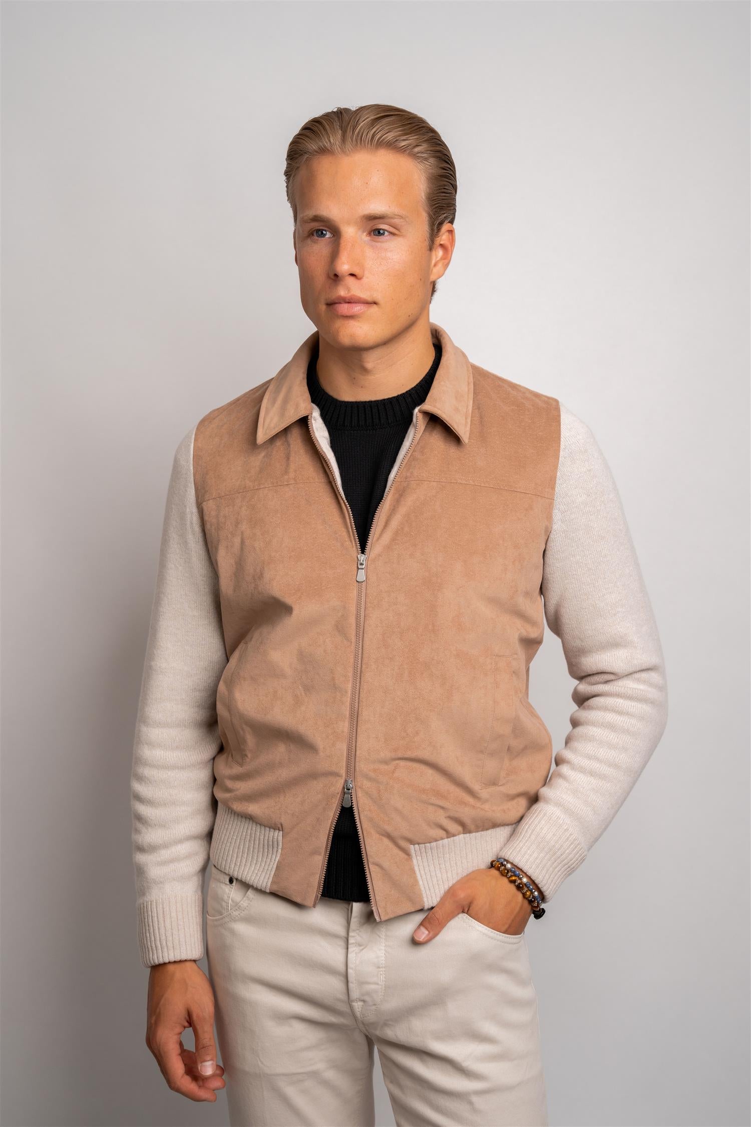 Jacket Zip - Camel/Beige