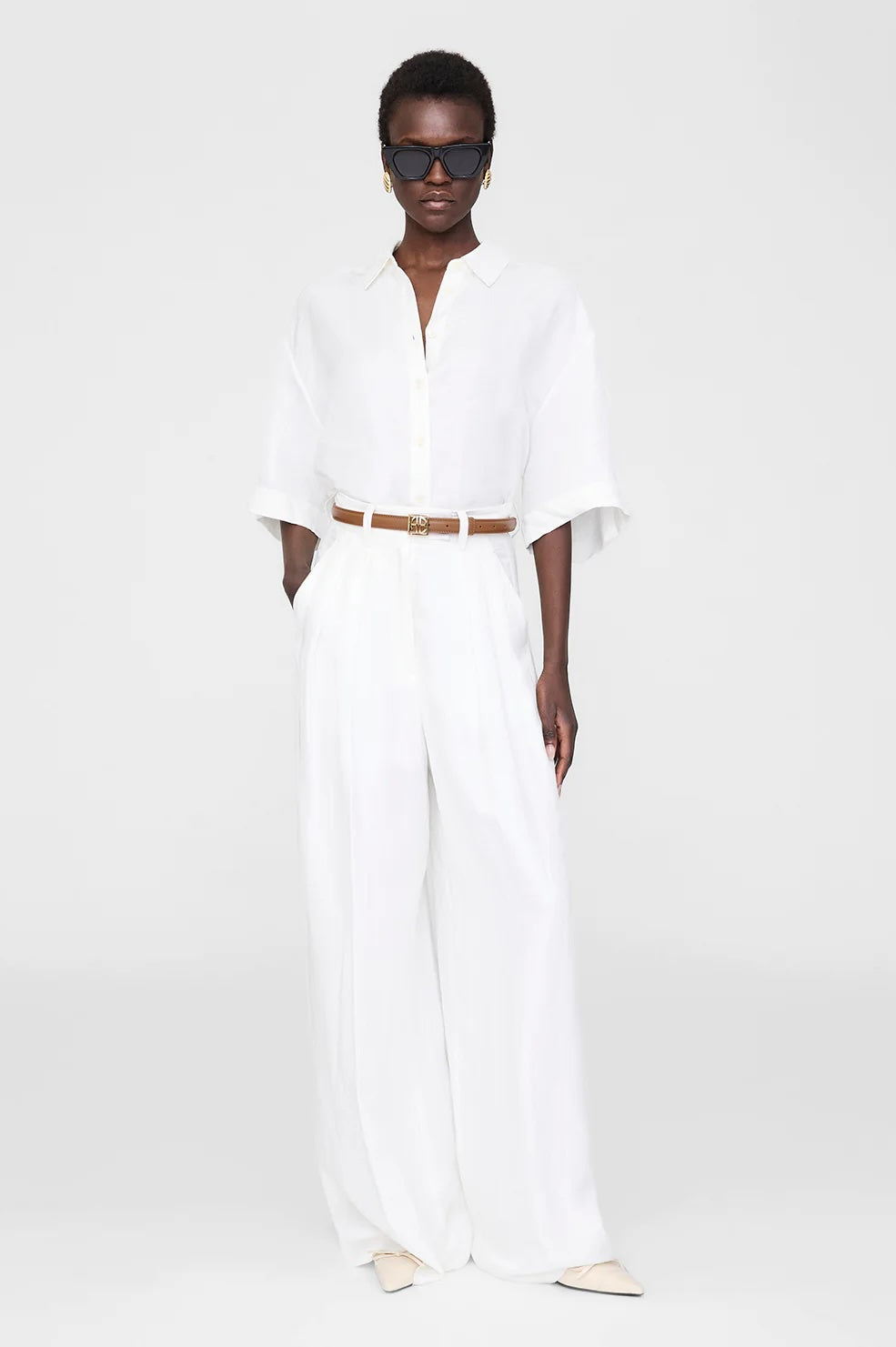 Monogram Belt Cognac