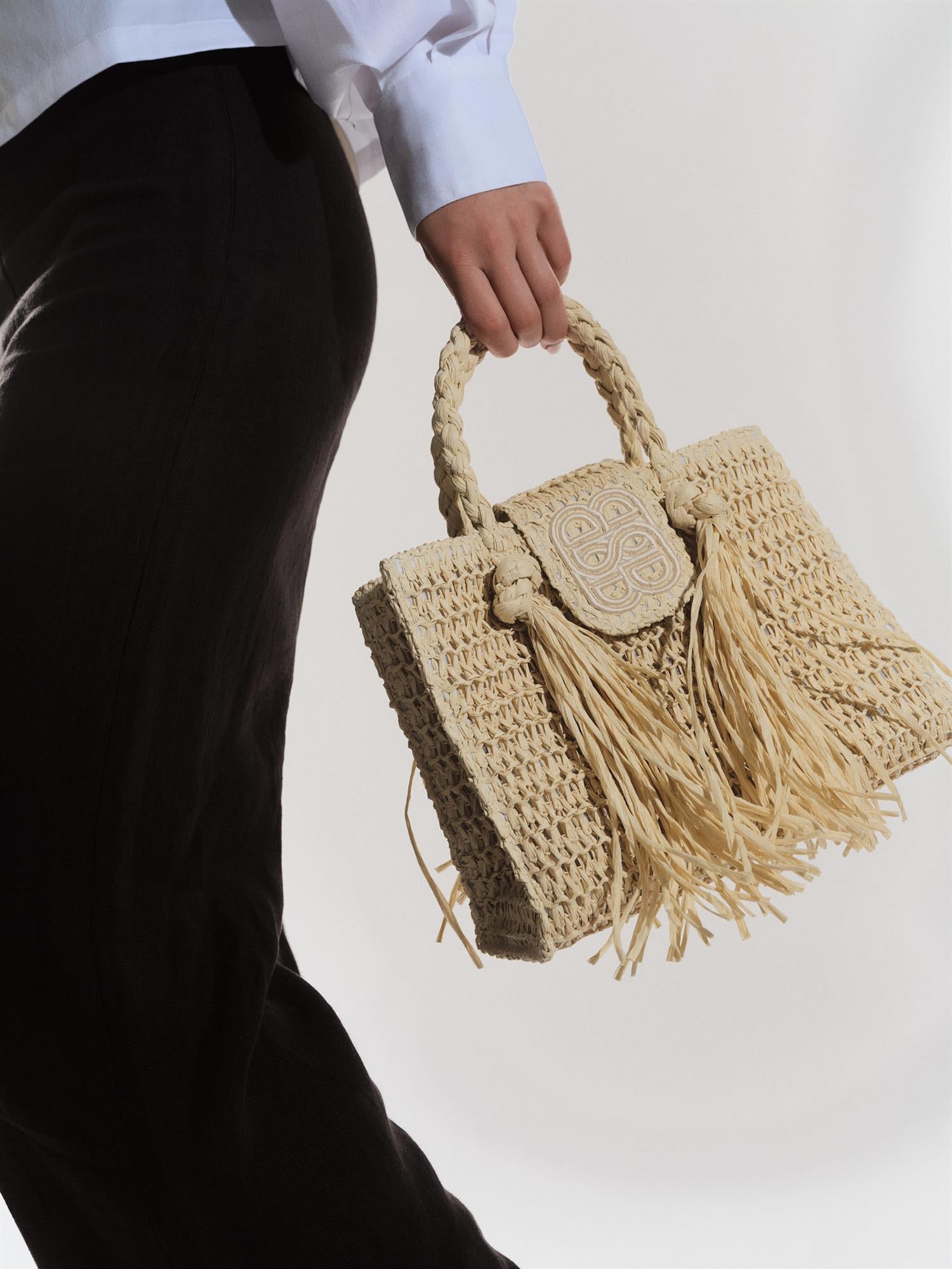 Sigrid Straw Bag Beige