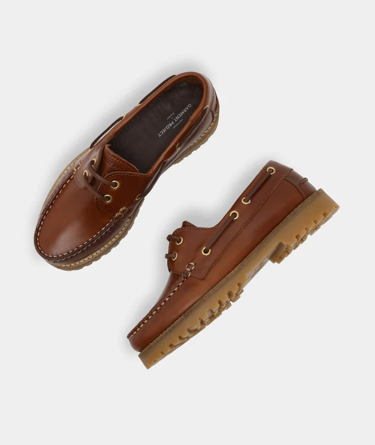 Ollie Boat Shoe - Brown Leather