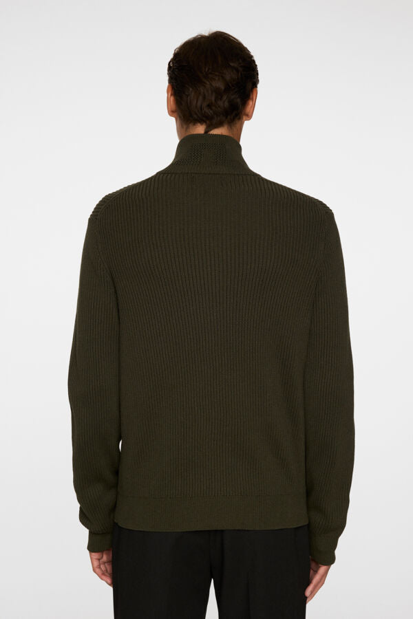 Alexis Full Zip Cardigan - Forest Green