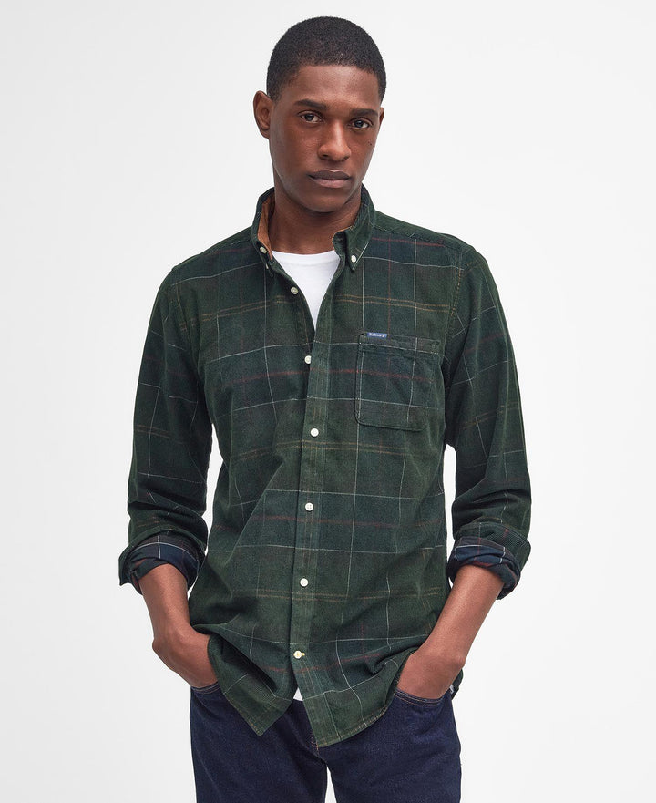 Blair Tailored Tartan Cord Shirt - Grønn