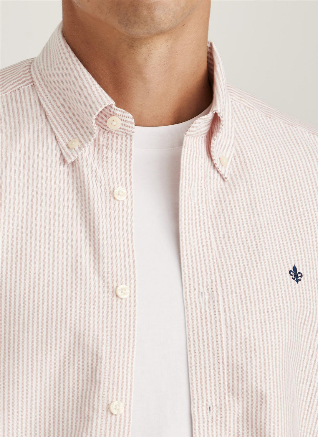 Douglas Oxford Stripe Shirt - Orange
