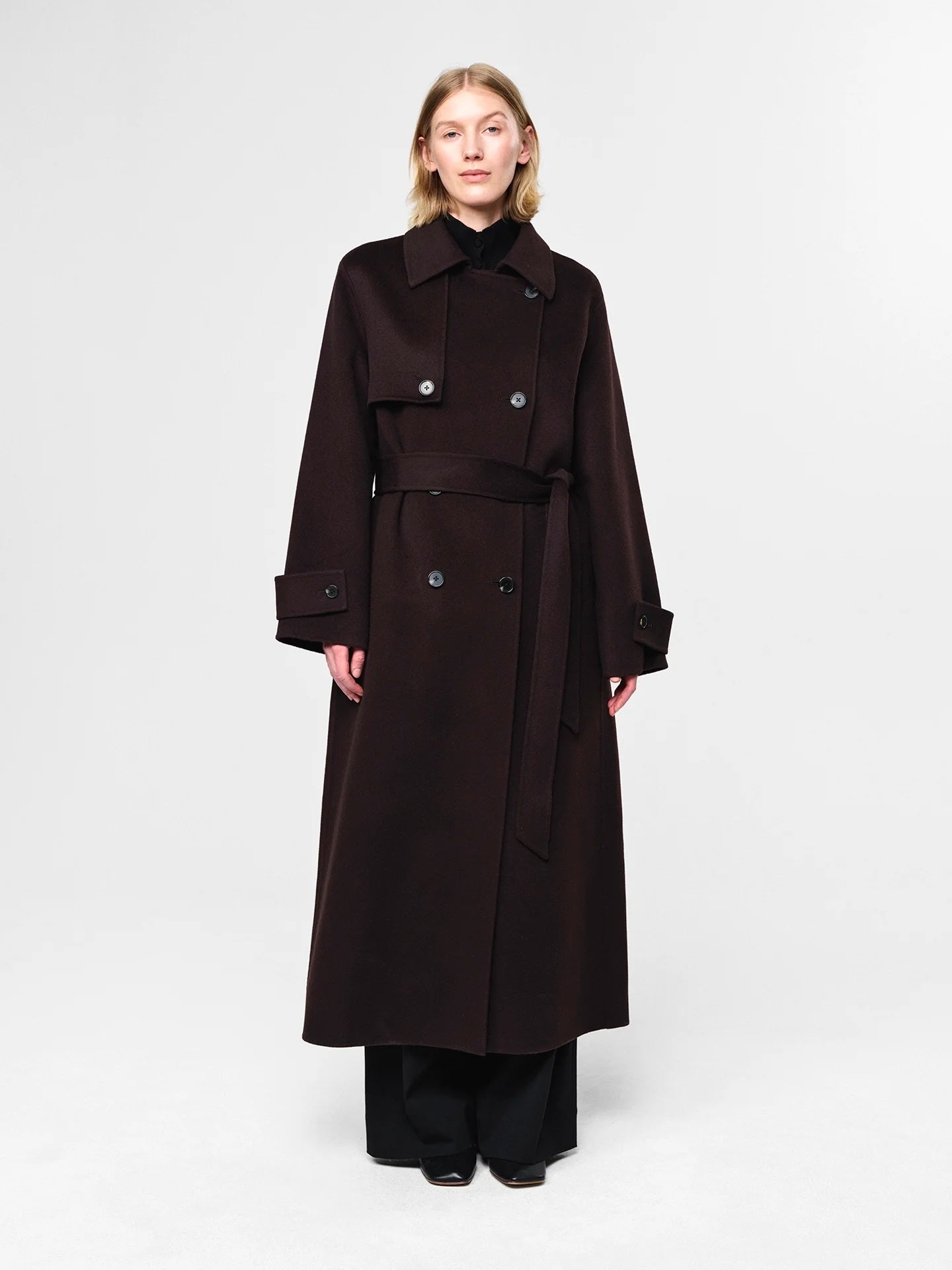 Thale Wool Trenchcoat Dark Brown