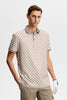 Tour Tech Print Polo- Bridge Stack Brindle