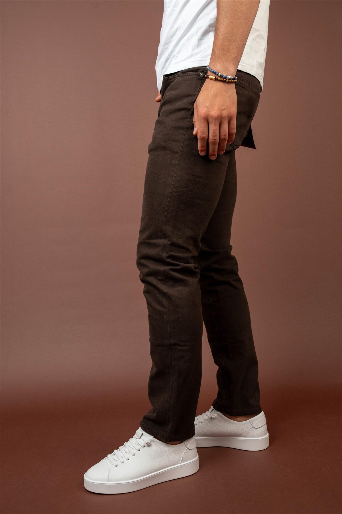 5PKT Dean Cashmere  Blend - Brown