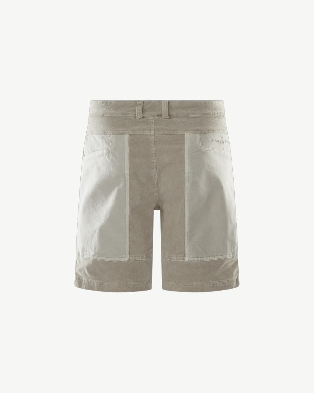 Blocked Corduroy Shorts - Feather Grey