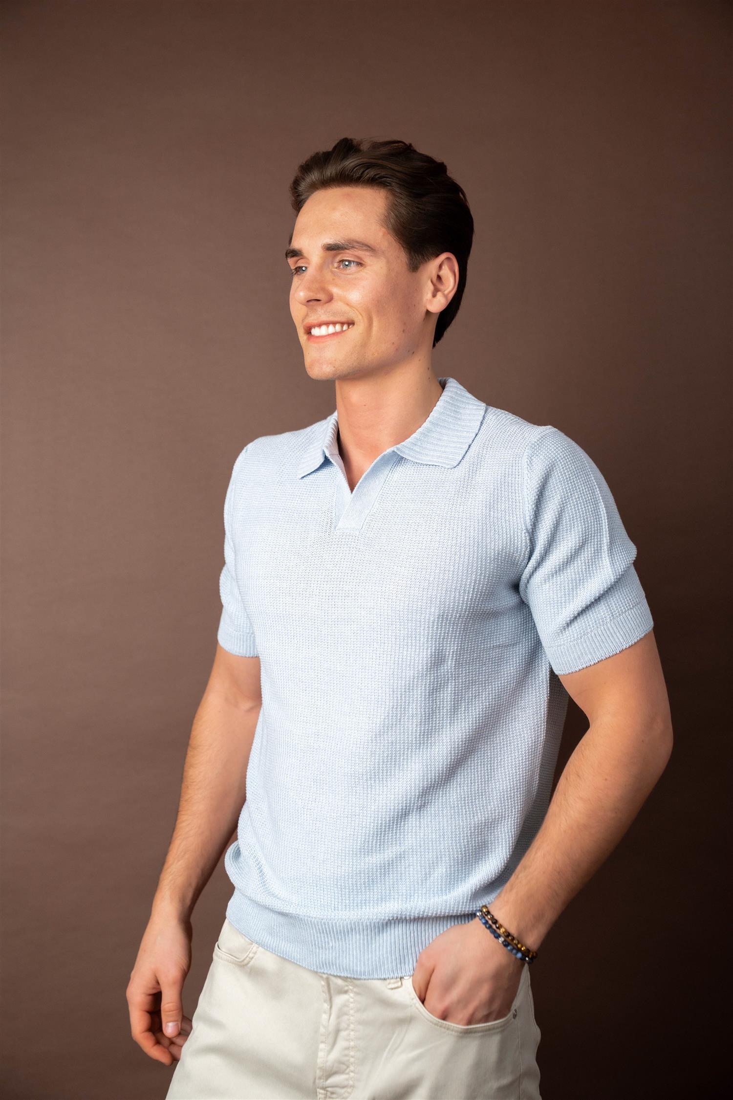 Tennis Polo - Lyseblå