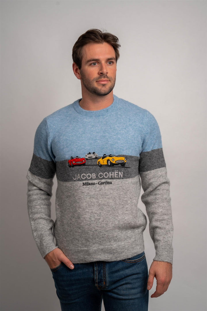 Crewneck Milano-Cortina - Grey/Light Blue