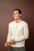 Full Zip Rain Wool - Off-White
