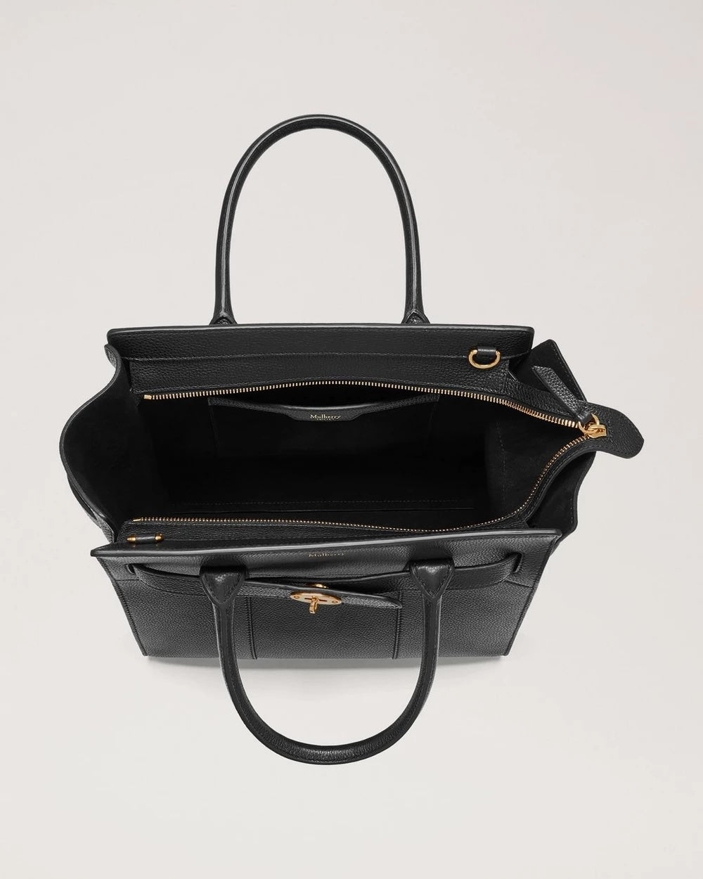 Small Zipped Bayswater Black Small Classic Grain