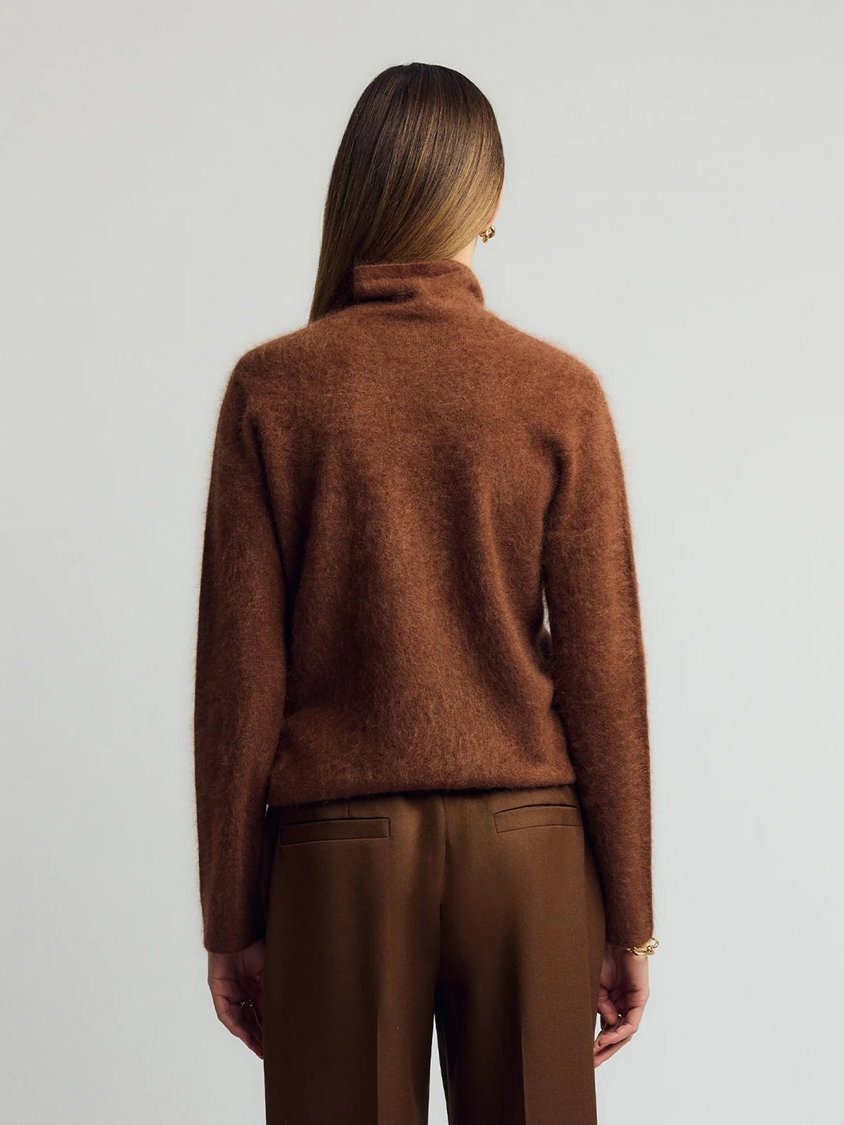 Medea Cashmere Turtleneck Knit  – Cognac