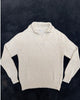 Long Sleeve Knitted Polo - Panna