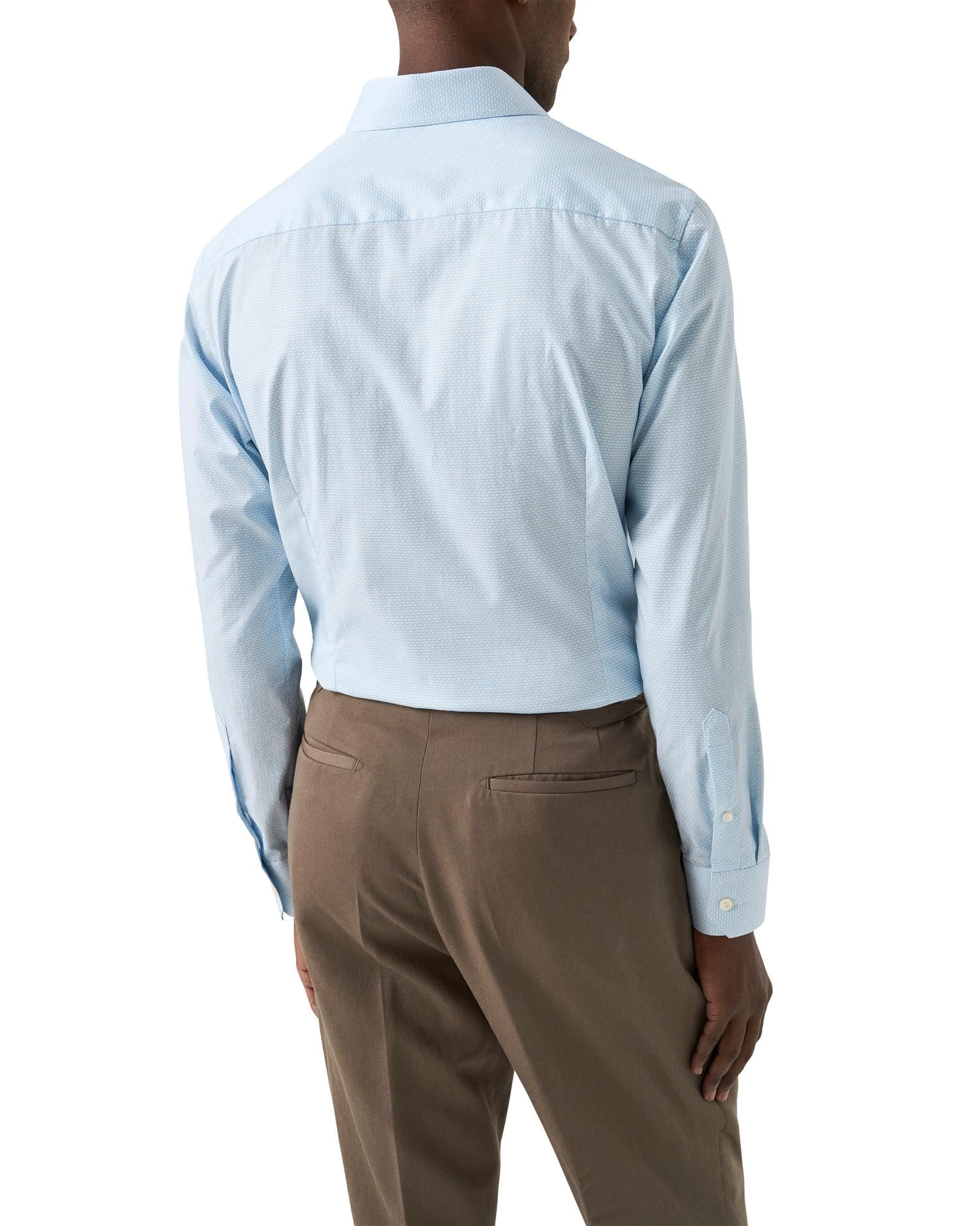 Geometric Signature Twill Shirt - Light blue