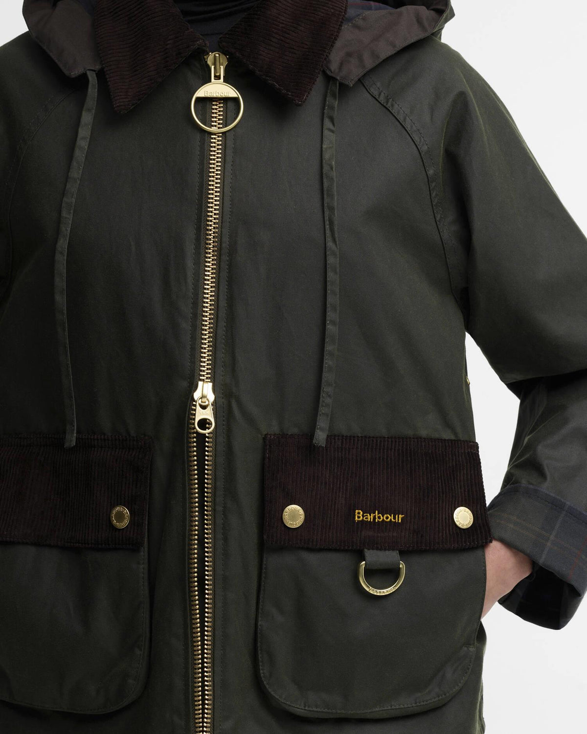 Barbour Carville Waxed Jacket Fern