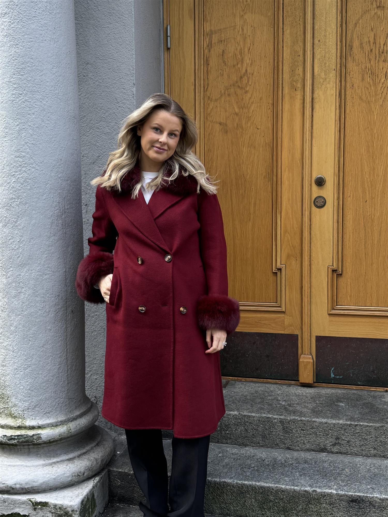 Marta Coat Burgundy