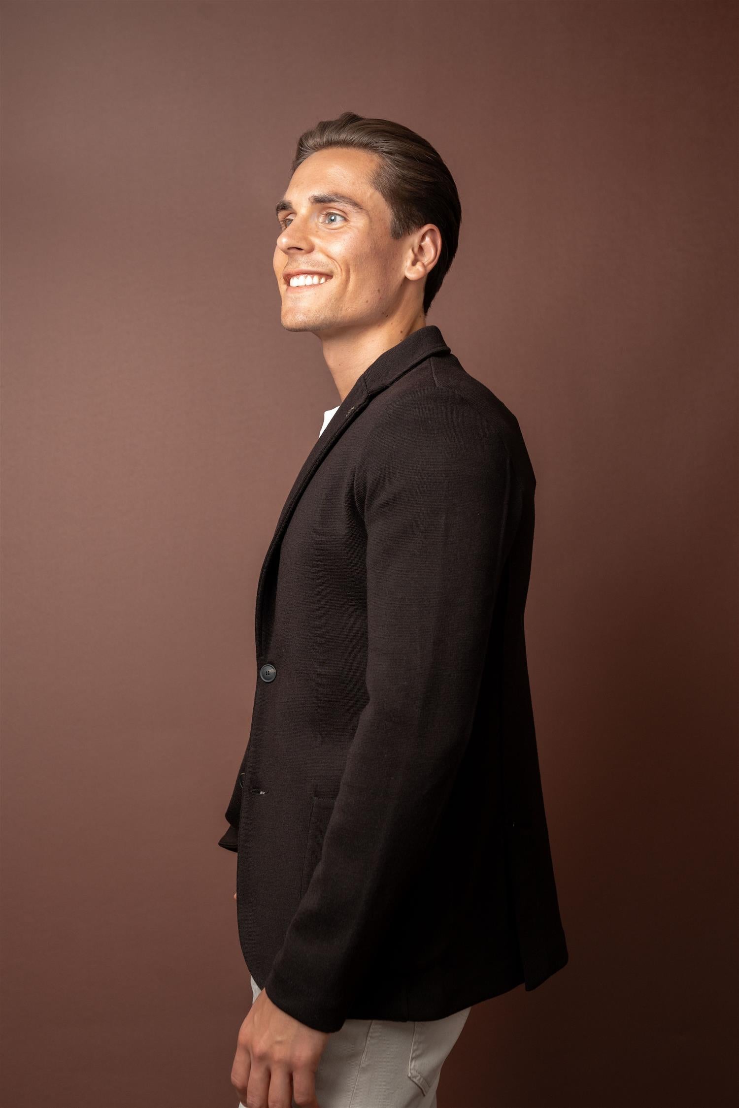 Rain Wool Blazer - Brown