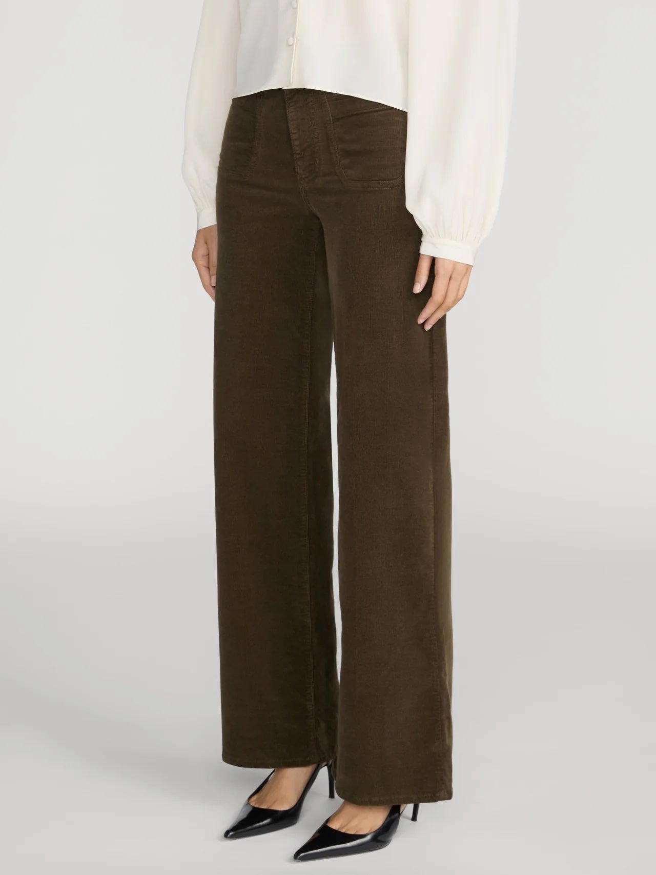 Le Slim Palazzo Modernist Pocket Corduroy Rich Military