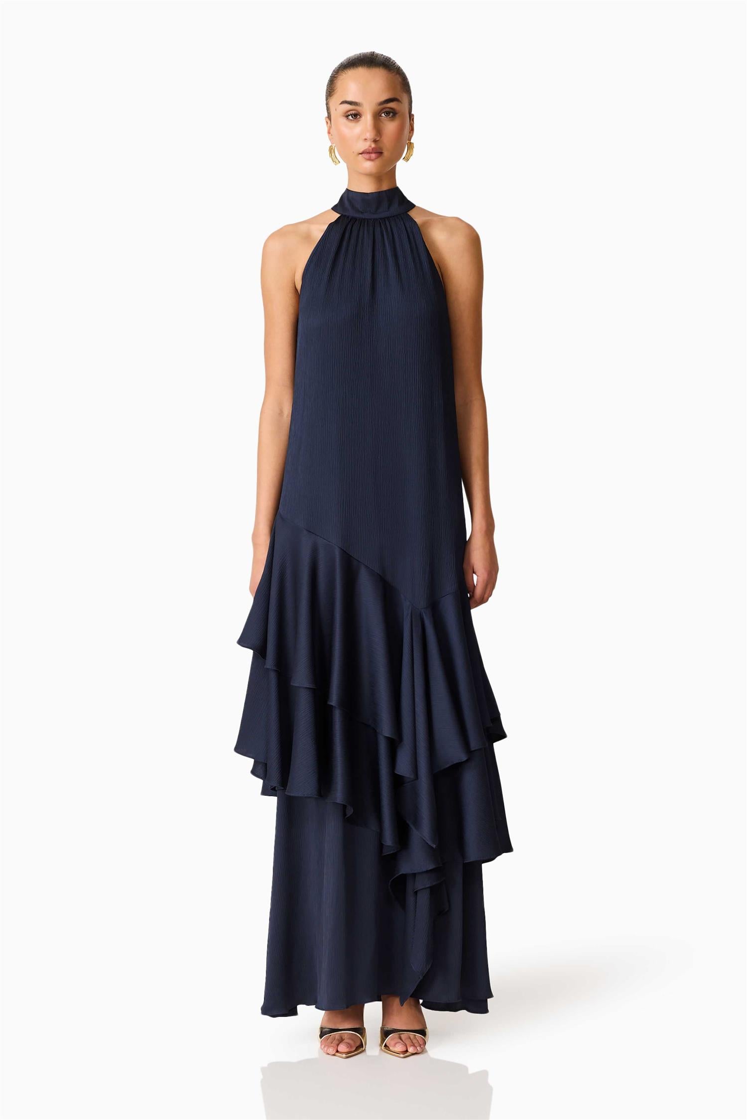 Varella Halter Gown Navy