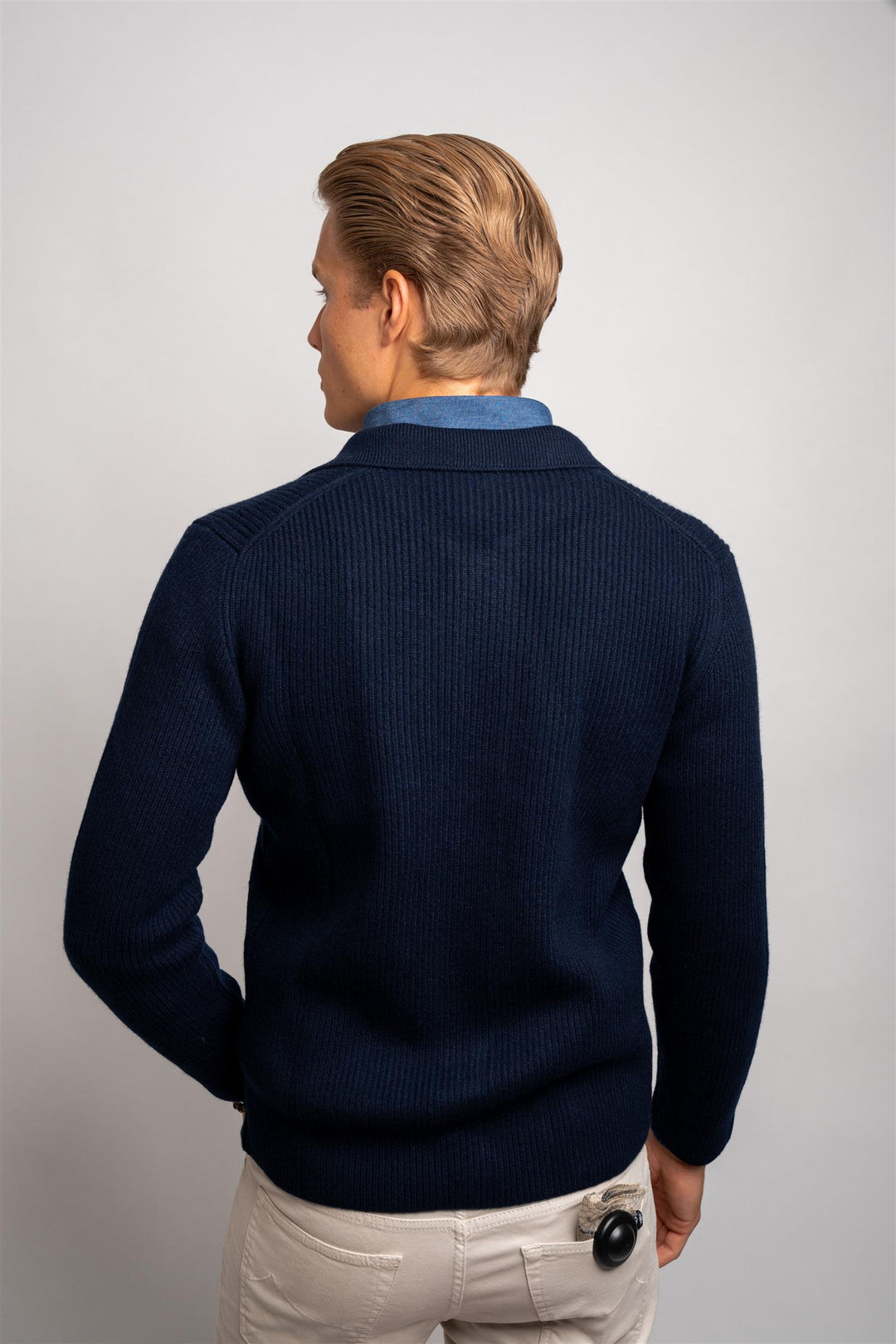 Cashmere Polo - Navy