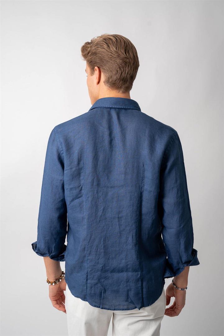 Linen Shirt - Navy