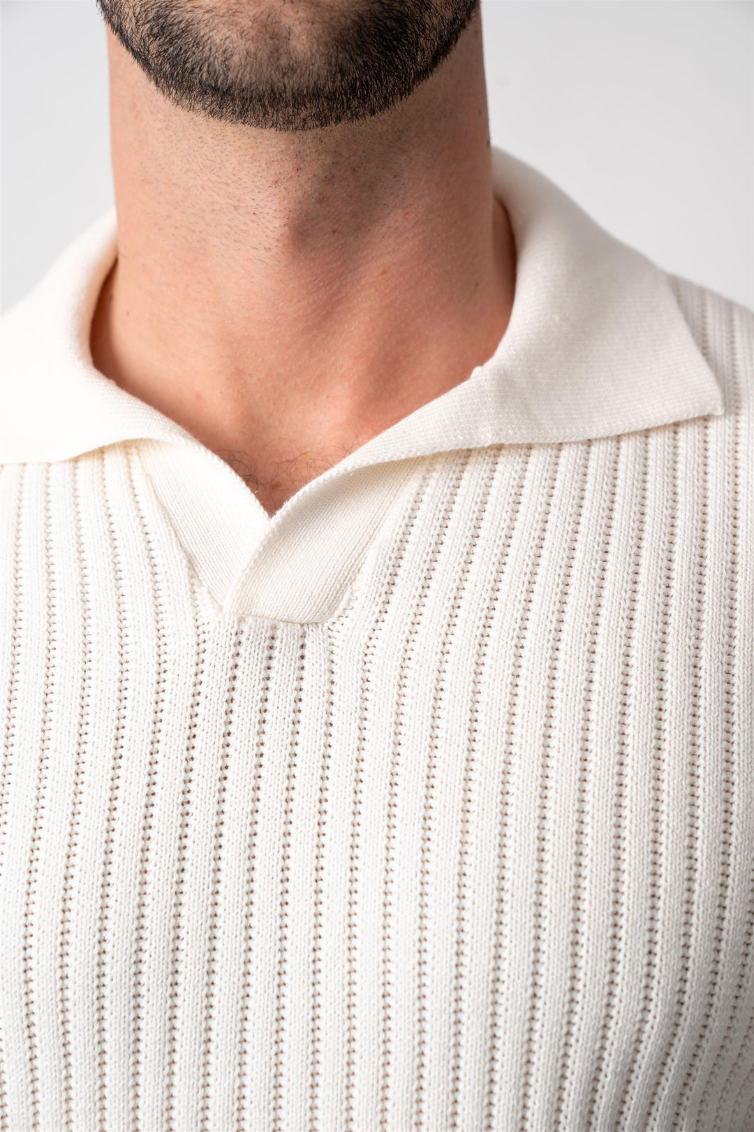 Knitted Pique - White