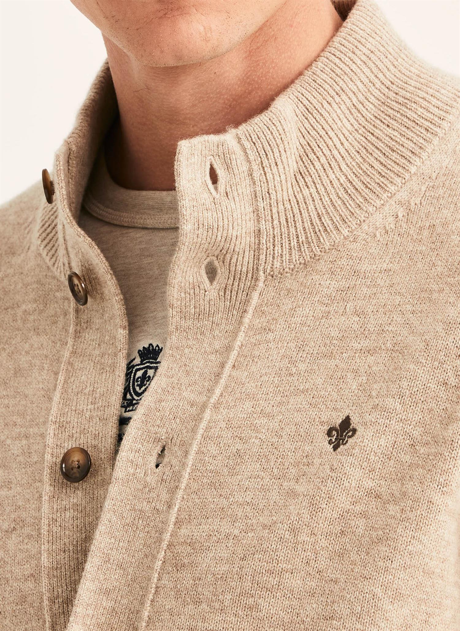 Hertford Button Cardigan - Khaki